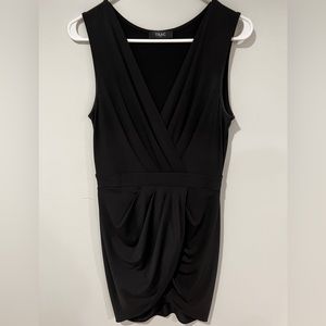 Black wrap stretchy dress